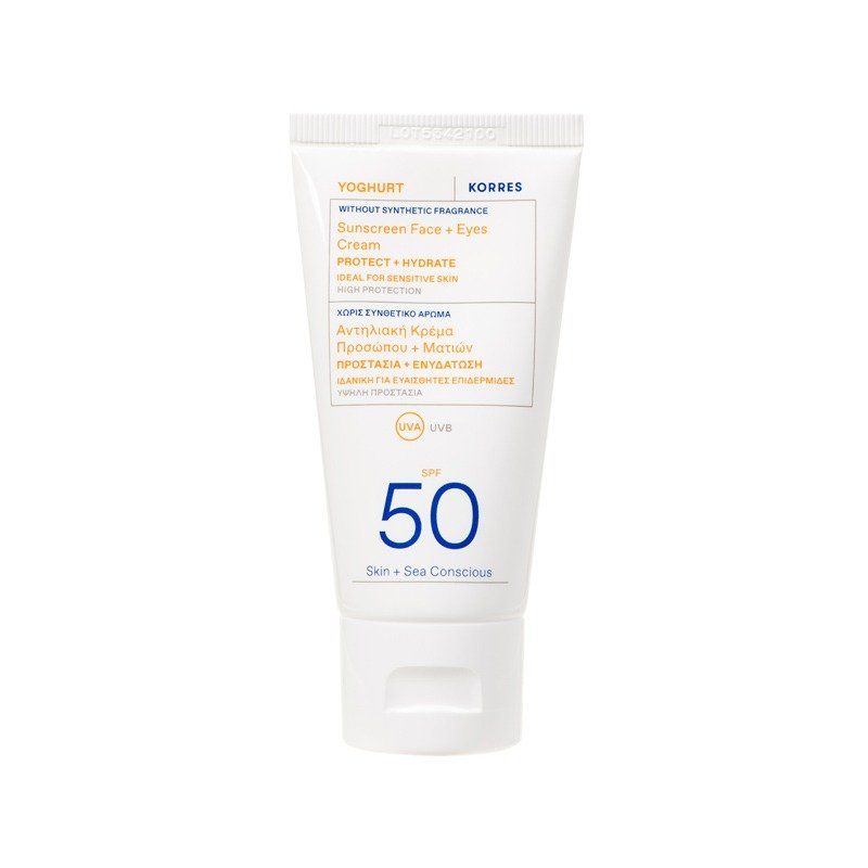 Korres Yoghurt Sunscreen Face + Eyes Cream SPF 50 50ml - Image 1