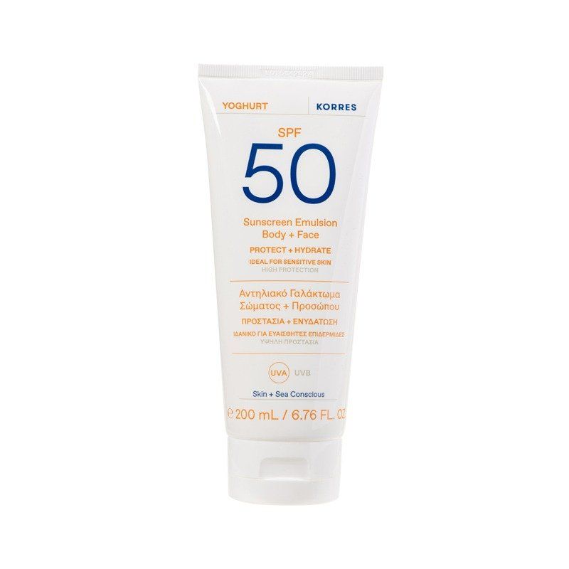 Korres Yoghurt Face & Body Sunscreen SPF 50 200ml - Image 1