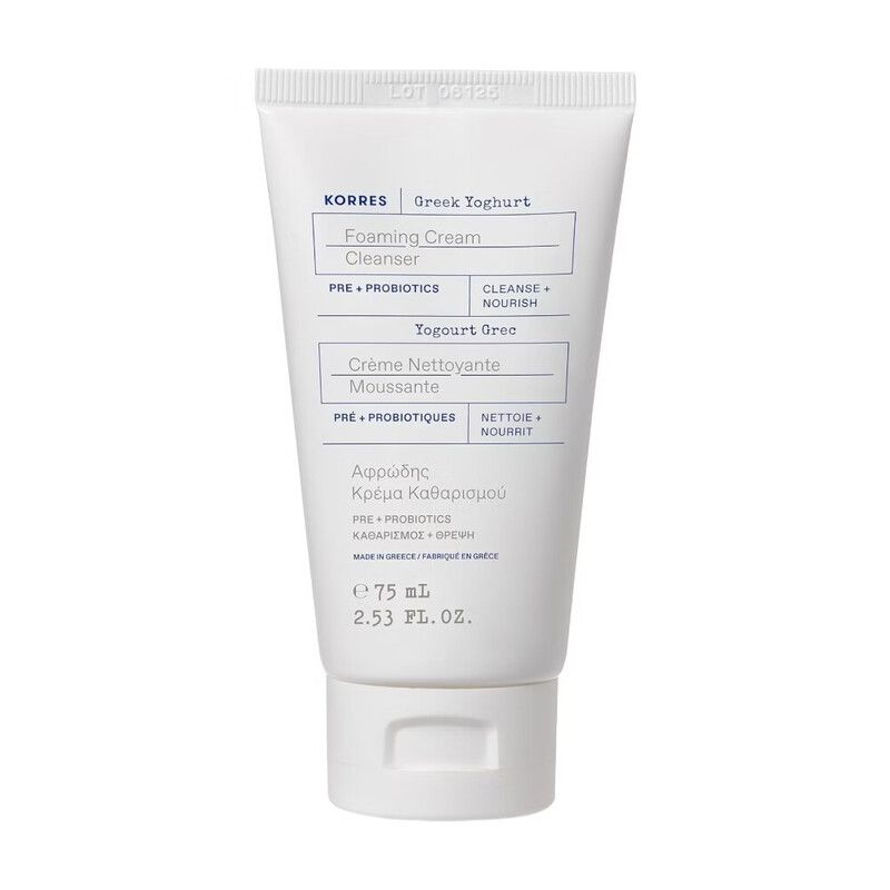 Korres Greek Yoghurt Foaming Cream Cleanser Cleanse+Nourish 75ml - Image 1