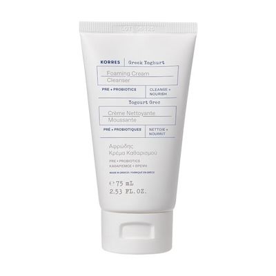 Korres Greek Yoghurt Foaming Cream Cleanser Cleanse+Nourish 75ml