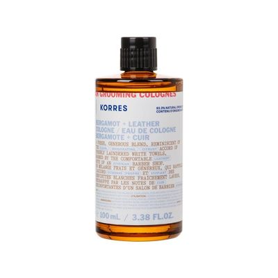 Korres Men's Achillea Eau De Cologne Bergamot Leather 100ml in Misc