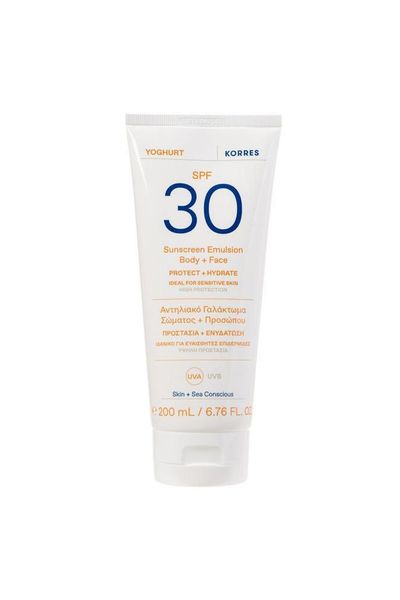 Korres Yoghurt Sunscreen Emulsion Body + Face SPF 30 200ml