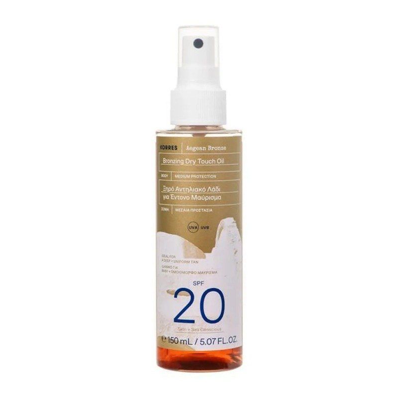 Korres Aegean Bronze Bronzing Dry Touch Oil SPF 20 150ml - Image 1