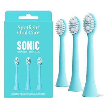 Spotlight Oral Care Sonic Toothbrush Replacement Heads in Blue
