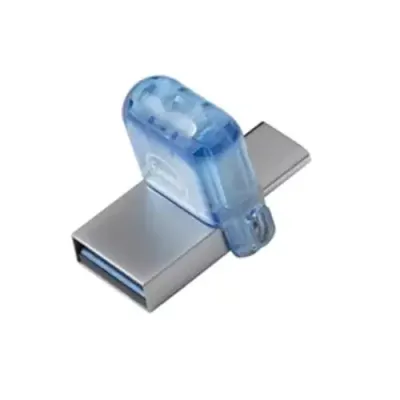 DELL AB135418 USB flash drive 64 GB USB Type-A / USB Type-C 3.2 Gen 1 (3.1 Gen 1) Blue Silver