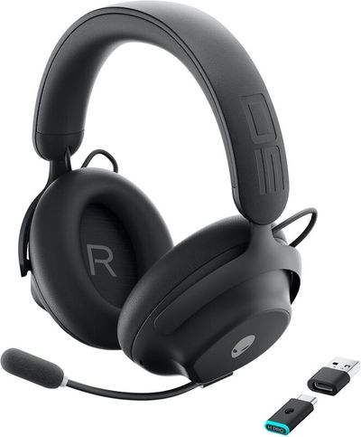 Alienware PRO-HS-G-DEAM headphones/headset Wired &amp; Wireless Head-band Gaming USB Type-C Bluetooth Black - Thumbnail 2