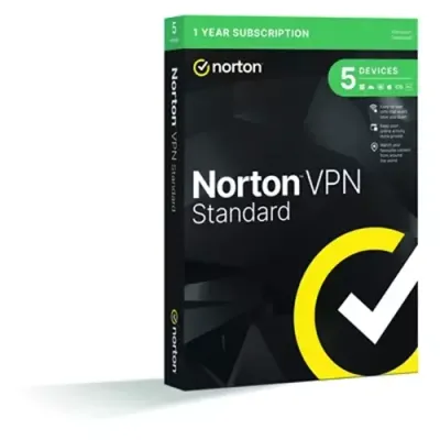 Norton VPN Standard - 1 User / 5 Devices / 12 Months Security management Commercial 1 license(s) 1 year(s) - Thumbnail 2