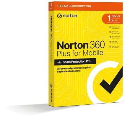 Norton 360 Plus for Mobile - 1 User / 1 Device / 12 Months Antivirus security Commercial 1 license(s) 1 year(s)