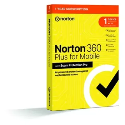 Norton 360 Plus for Mobile - 1 User / 1 Device / 12 Months Antivirus security Commercial 1 license(s) 1 year(s) - Thumbnail 2
