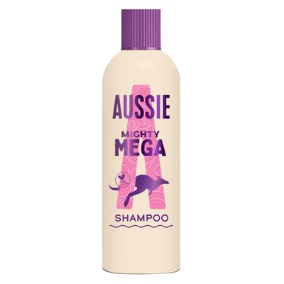 Aussie Mighty Mega Shampoo 300ml. Gently Cleansing Shampoo for Soft and Shiny Hair - Thumbnail 2