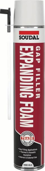 Soudal Gap Filler Expanding Foam Hand Held Multi-Purpose Sealant 750ml - Thumbnail 2