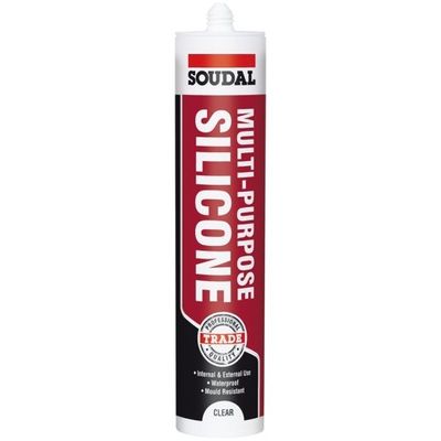 Soudal Multi-Purpose Silicone Clear 270Ml cartridge 24