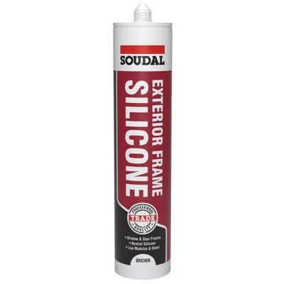 Soudal Exterior Frame Silicone Brown 270Ml cartridge 12