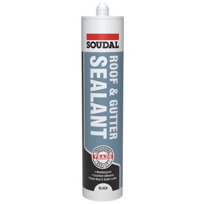 Soudal Roof & Gutter Sealant Black 290Ml cartridge 6