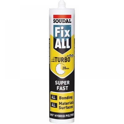 Soudal Fix All Turbo Sealant & Adhesive 290ml White