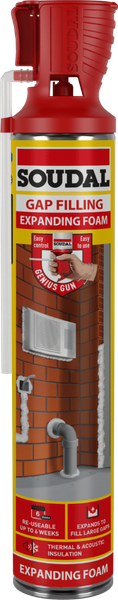 Soudal 750ml Genius Gun Gap Expanding Foam - Champagne - Thumbnail 2