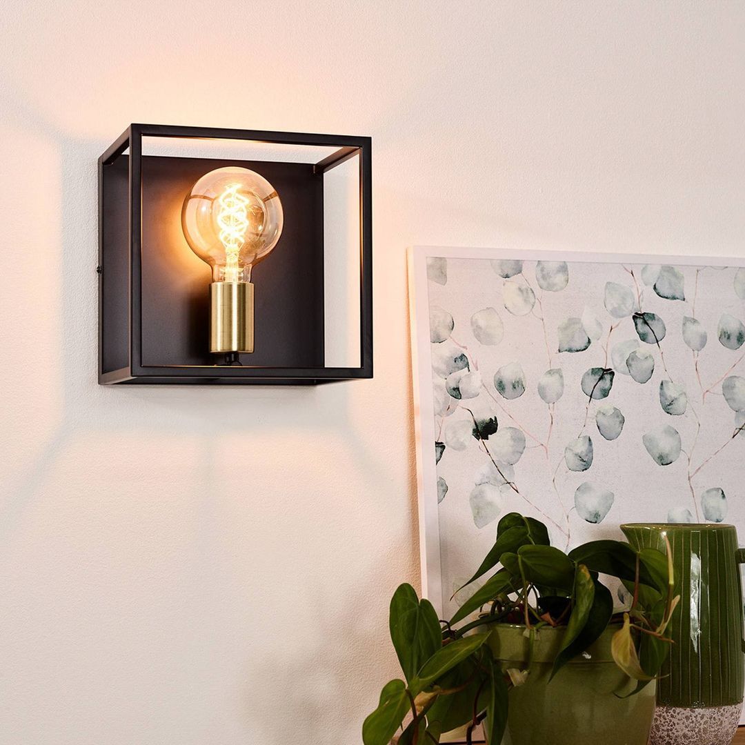 Lucide Ruben wall light, black - Image 1