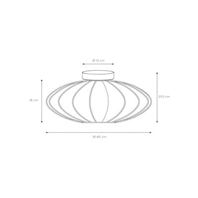 Lucide Corina ceiling light, cream, Ø 40 cm, E27