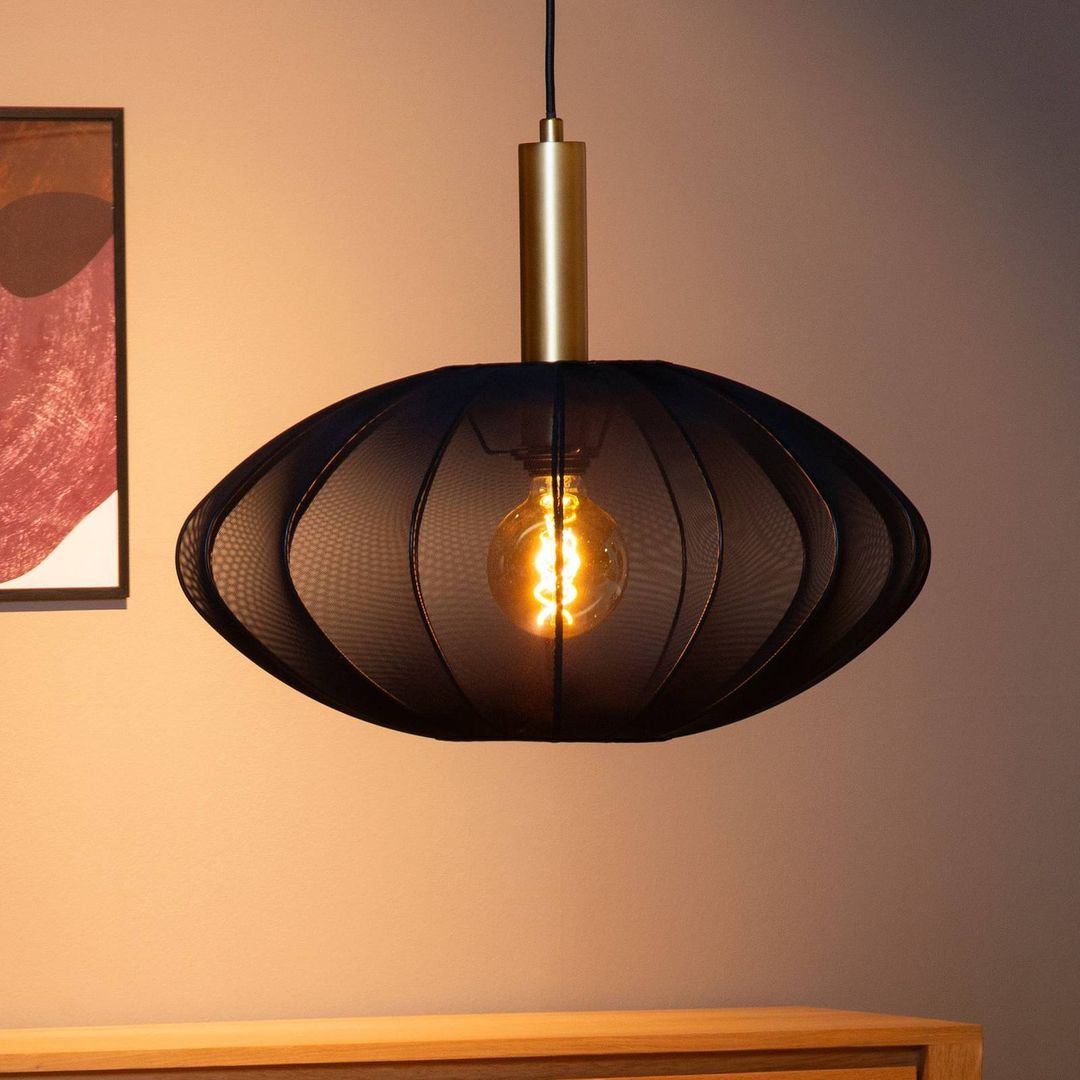 Lucide Corina pendant light, black, Ø 50 cm, E27 - Image 1