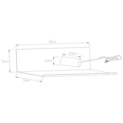 Lucide Practical Sebo wall light in black metal