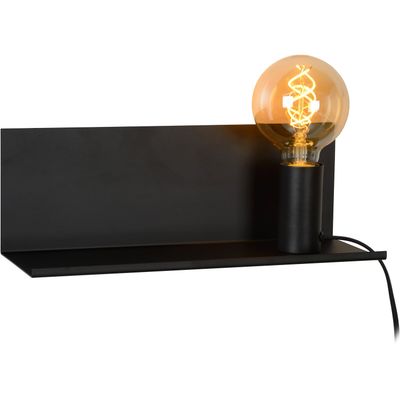 Lucide Practical Sebo wall light in black metal - Thumbnail 2