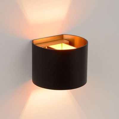 Lucide Xio wall light, width 13 cm, black