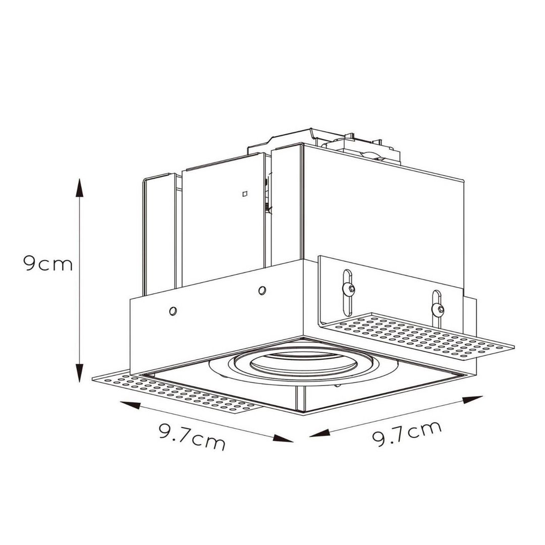 Lucide Trimless recessed spotlight, 1-bulb, black - Image 1