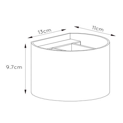 Lucide Xio wall light, round, matt gold