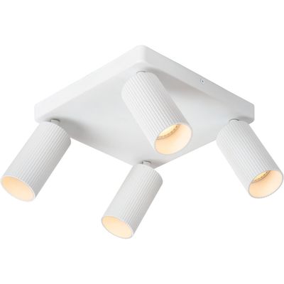 Lucide Clubs downlight, white, 4-bulb, GU10, aluminium - Thumbnail 2