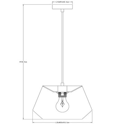 Lucide Jessica pendant light, black, 1-bulb, Ø 30 cm, cotton