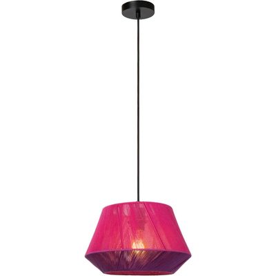 Lucide Jessica pendant light, pink, 1-bulb, Ø 30 cm, cotton - Thumbnail 2