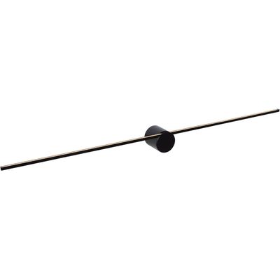 Lucide LED wall light Mizar, 90 cm, black, IP44 - Thumbnail 2