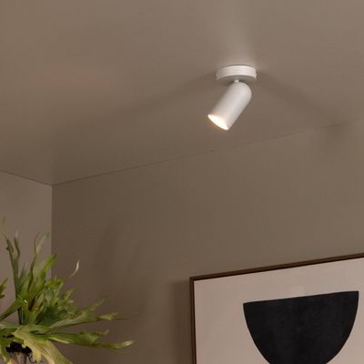 Lucide Punch wall spotlight, 1-bulb, white
