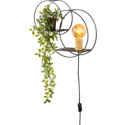 Lucide Circle wall light, black, 38 cm, E27 - Thumbnail 2