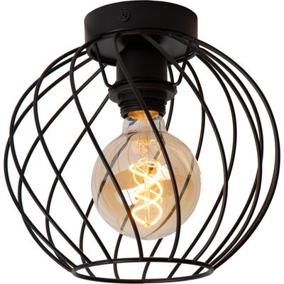 Lucide Danza ceiling light, cage lampshade, Ø 25 cm black - Thumbnail 2