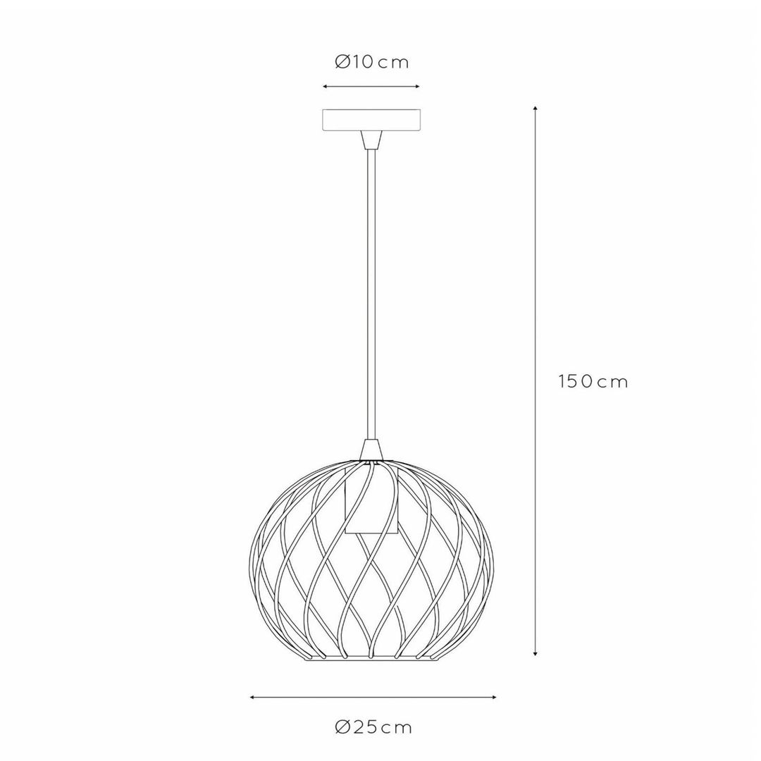 Lucide Danza pendant light, 1-bulb, Ø 25 cm, gold - Image 1