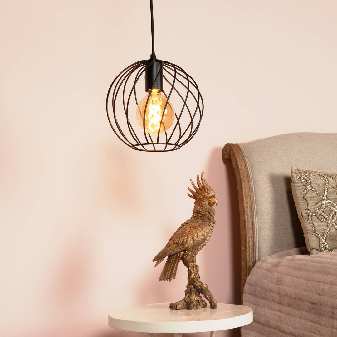 Lucide Danza pendant light, 1-bulb, Ø 25 cm, black - Image 1