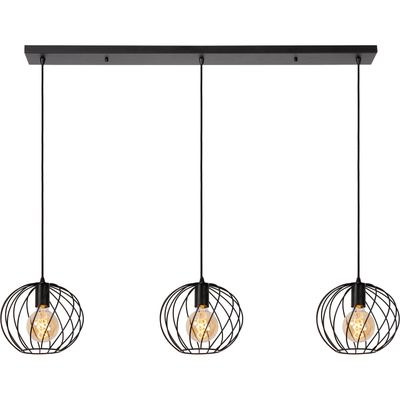 Lucide Danza pendant light, 3-bulb, oblong, black - Thumbnail 2