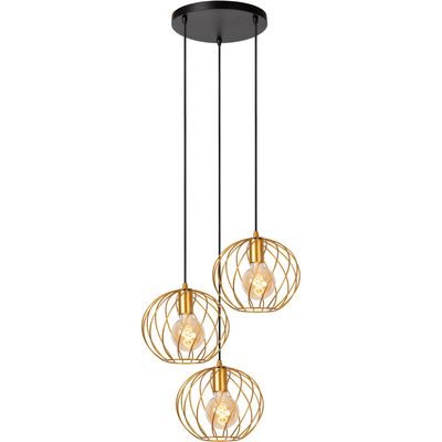 Lucide Danza pendant light, 3-bulb, round, gold - Thumbnail 2
