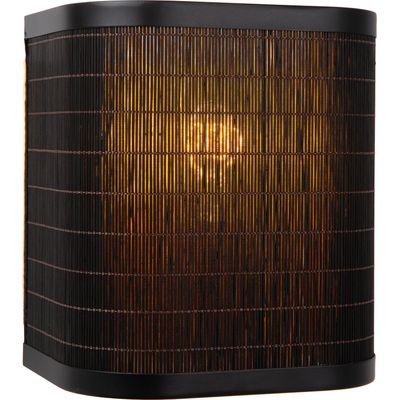 Lucide Tagalog wall light made of rattan, black/natural - Thumbnail 2