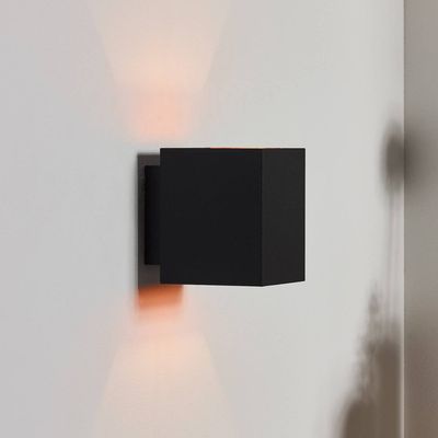 Lucide Wall light Xera, black, 10 cm, up/downlight, aluminium