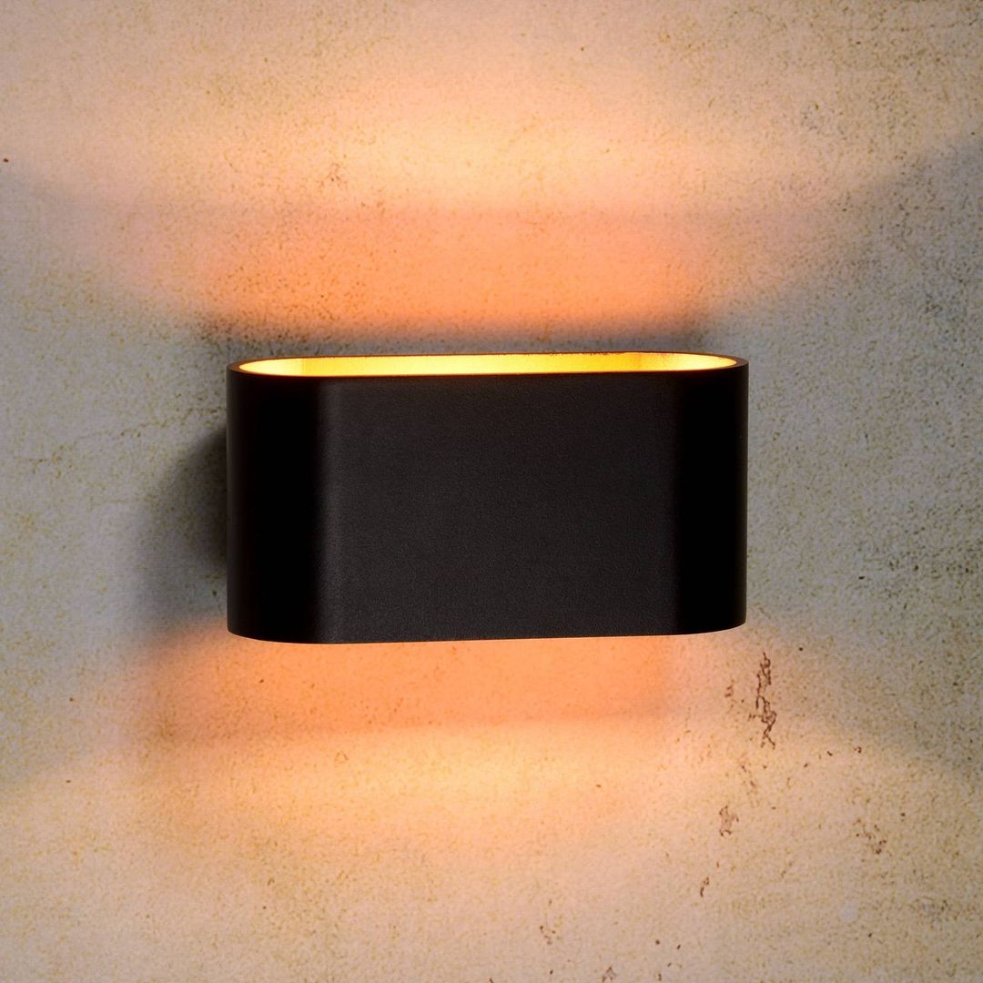 Lucide Xera wall light, oval, black - Image 1
