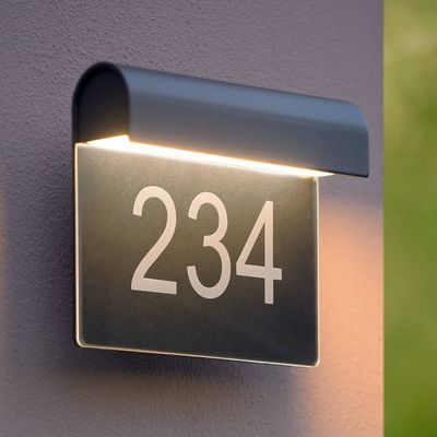 Lucide Thesi LED house number light, black
