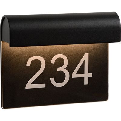Lucide Thesi LED house number light, black - Thumbnail 2