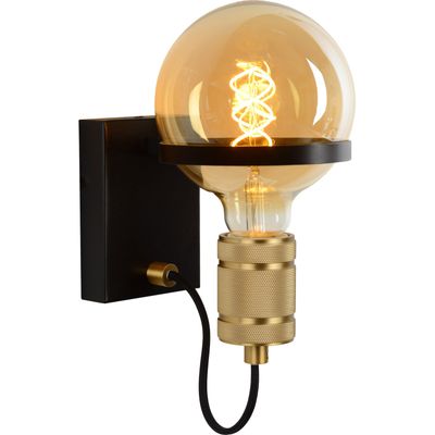Lucide Ottelien wall light, black/gold - Thumbnail 2