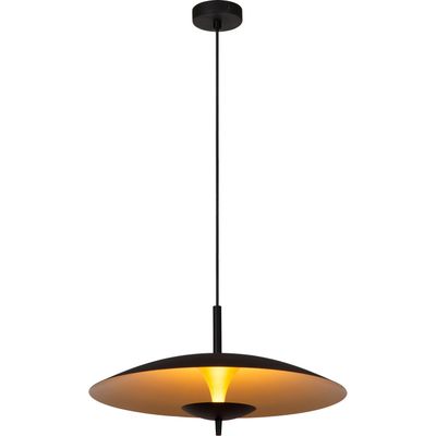 Lucide Vulcan LED pendant light, black/gold, Ø 47 cm, dimmable - Thumbnail 2