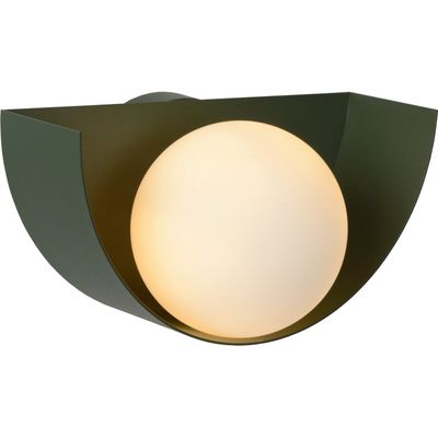 Lucide Benni wall lamp spherical glass lampshade, green - Thumbnail 2