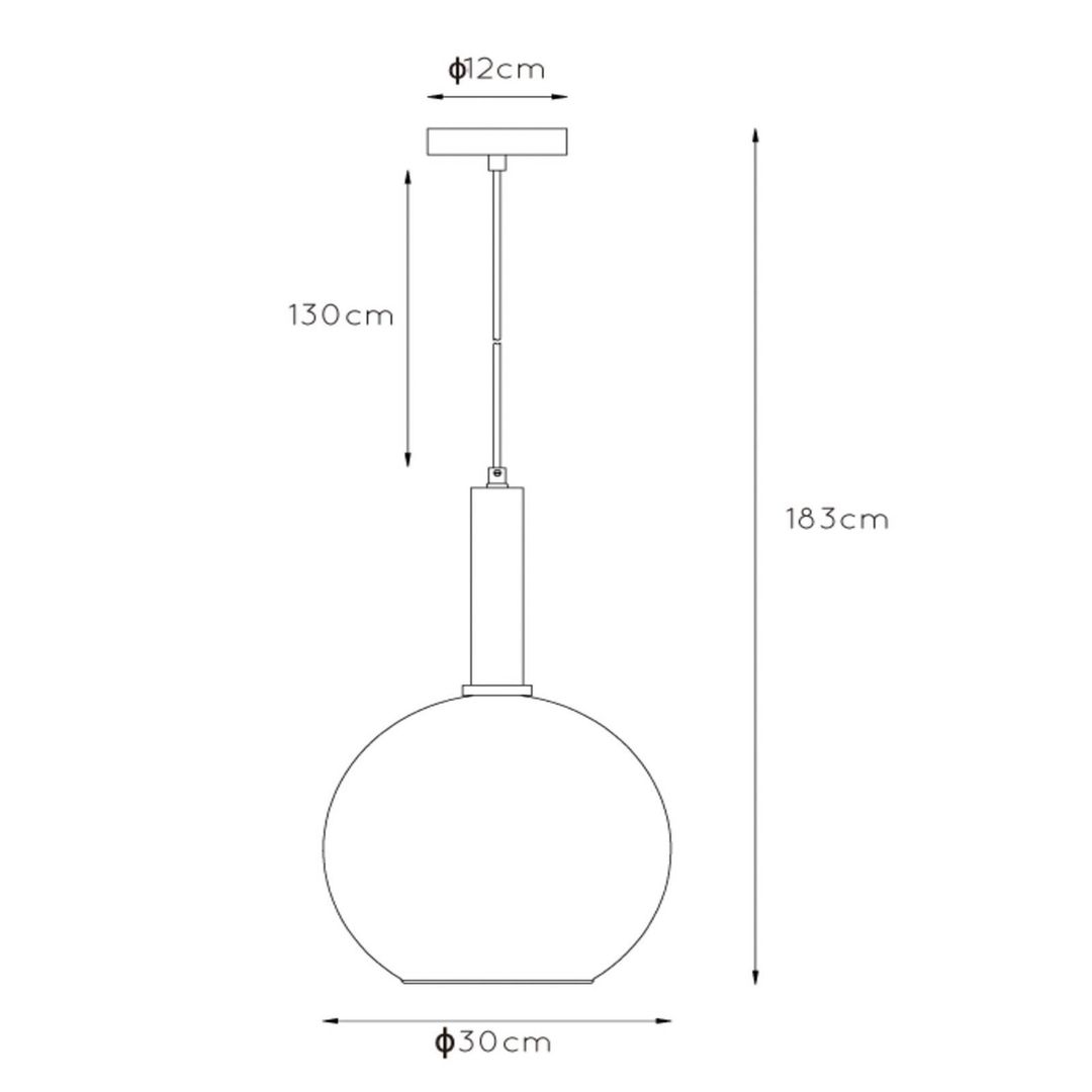 Lucide Marius pendant light, black, 1-bulb - Image 1