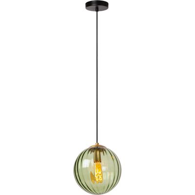 Lucide Monsaraz pendant light, green, Ø 25 cm, glass, 1-bulb - Thumbnail 2