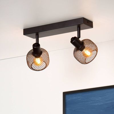 Lucide Maren downlight, 2-bulb, black